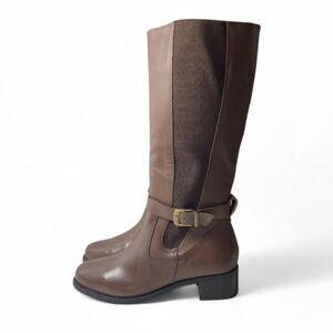 DAVID TATE Allegria Waterproof Brown Leather Tall Boots, NEW! Size 9.5 Medium